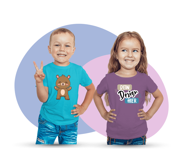 Kinder T-Shirts bedrucken – Aufschrift und Bild gestalten